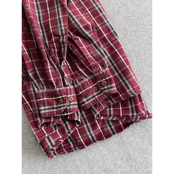 Wrangler Rugged Wear Check Plaid Button Down Shirt Sz Large Western Comfort Gorp - Picture 6 of 12